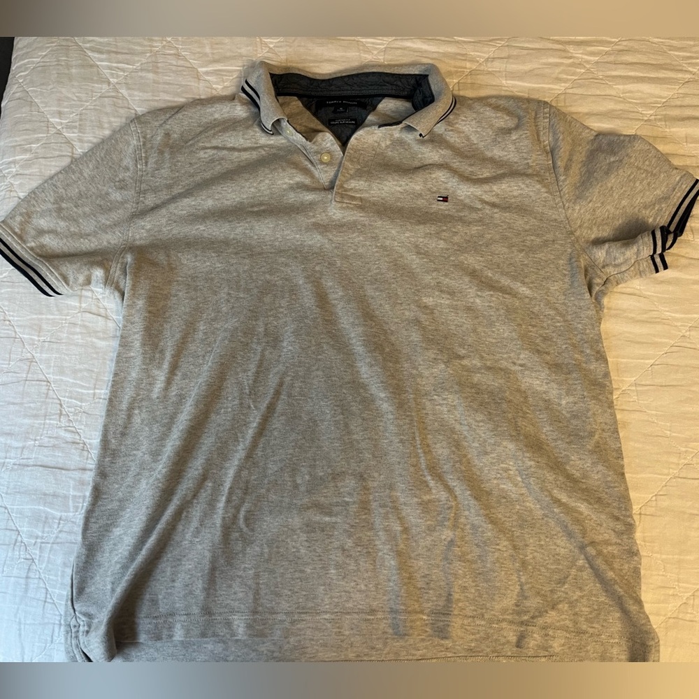 Tommy Hilfiger Light Gray XL MENS Polo Shirt